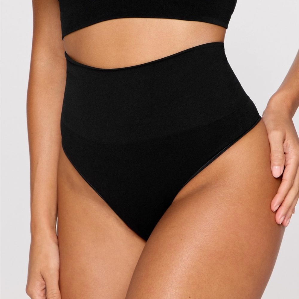 High-Waisted Black Bikini Bottom